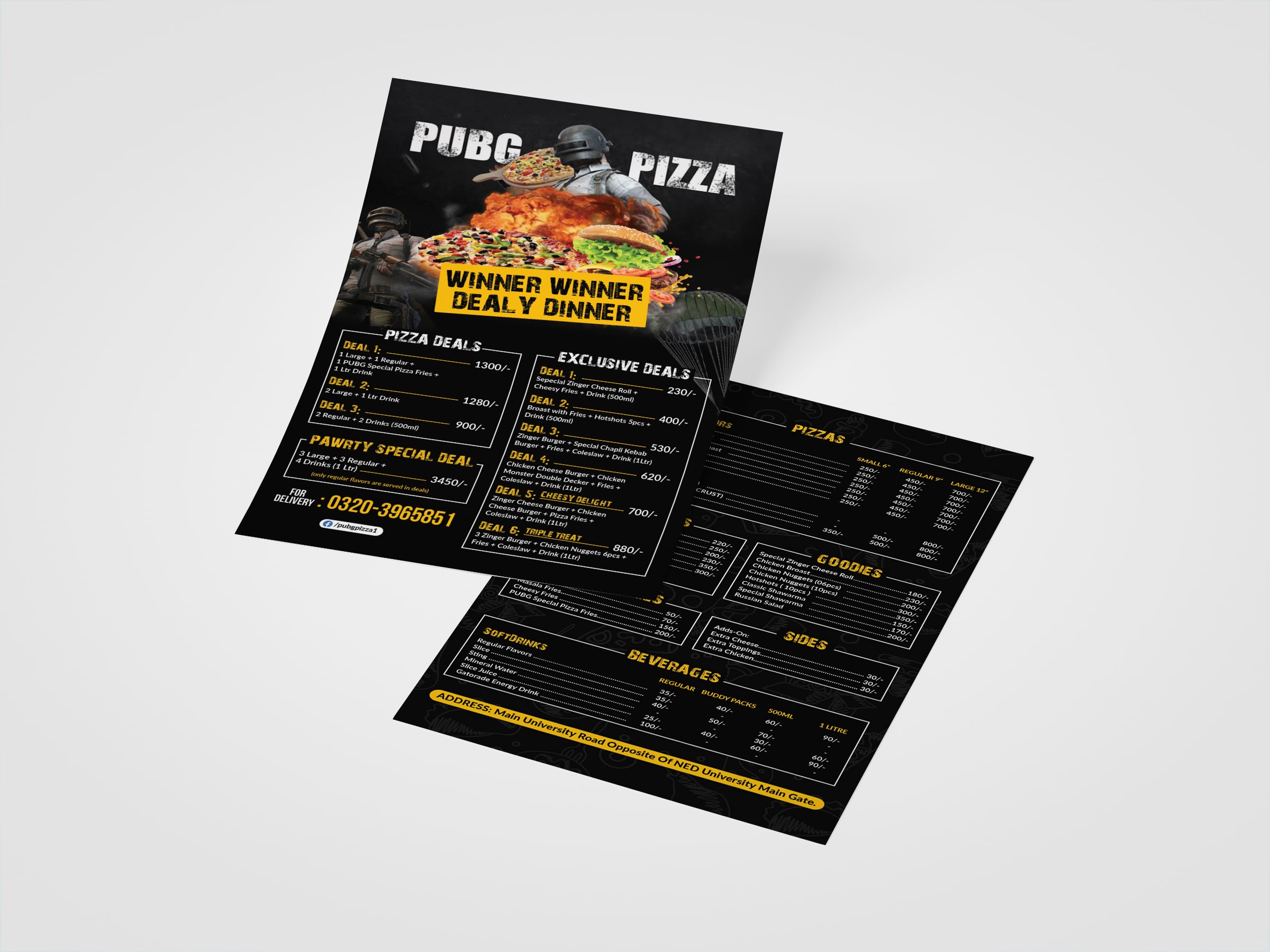 Modern double vertical flyer design sample in Santa Clara ,CA