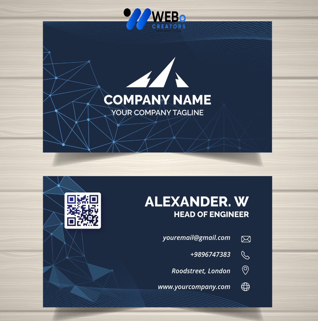 Elegant Professional Business card design with golden stripes Agency in Santa Clara ,CA